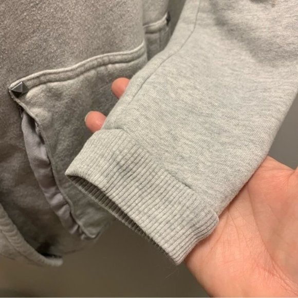 Aritzia Wilfred Roussea Zip Up Cardigan Sweater Light Grey - Picture 7 of 15